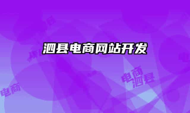 泗县电商网站开发