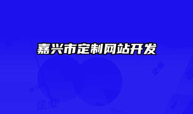 嘉兴市定制网站开发