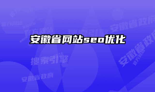 安徽省网站seo优化