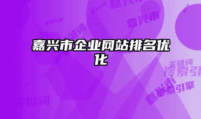 嘉兴市企业网站排名优化