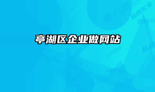 亭湖区企业做网站