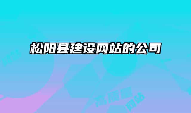松阳县建设网站的公司