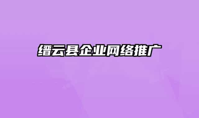 缙云县企业网络推广
