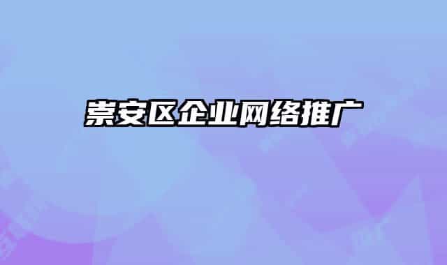 崇安区企业网络推广
