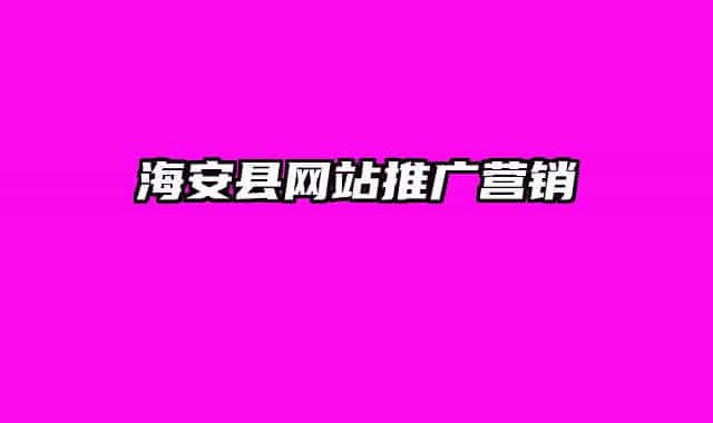 海安县网站推广营销