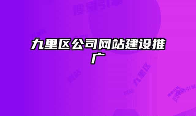 九里区公司网站建设推广
