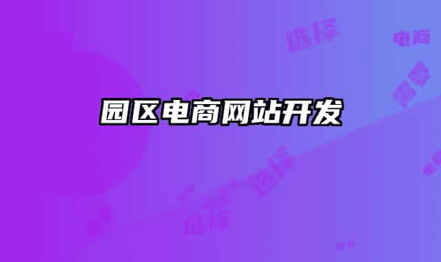 园区电商网站开发