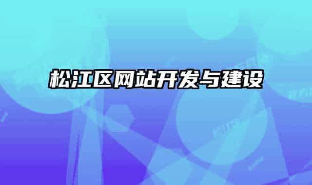 松江区网站开发与建设