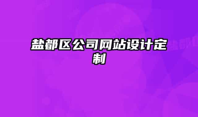 盐都区公司网站设计定制