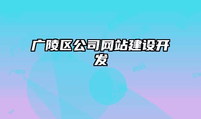 广陵区公司网站建设开发