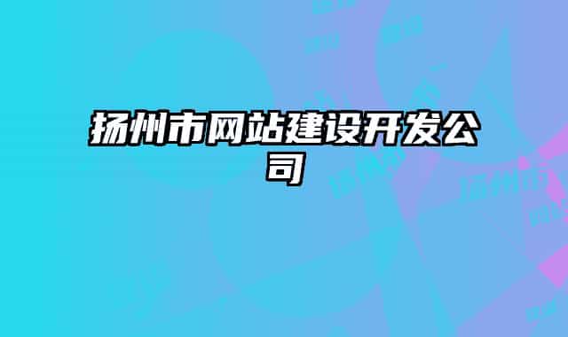 扬州市网站建设开发公司