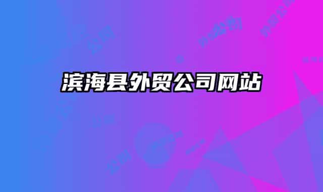 滨海县外贸公司网站
