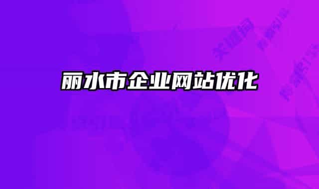 丽水市企业网站优化