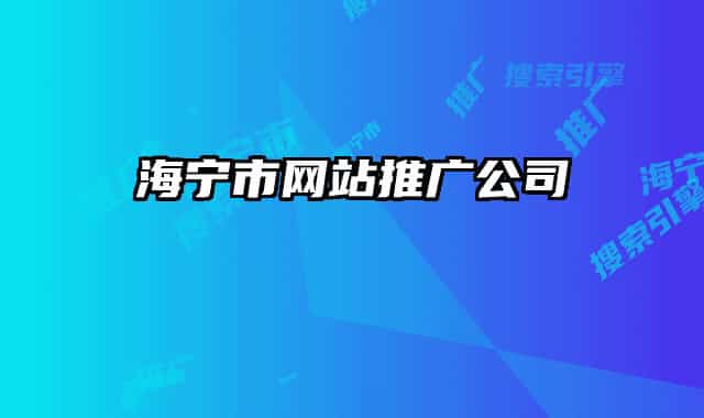 海宁市网站推广公司