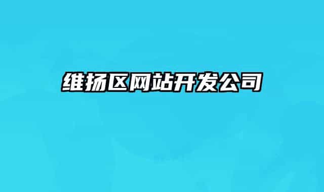 维扬区网站开发公司