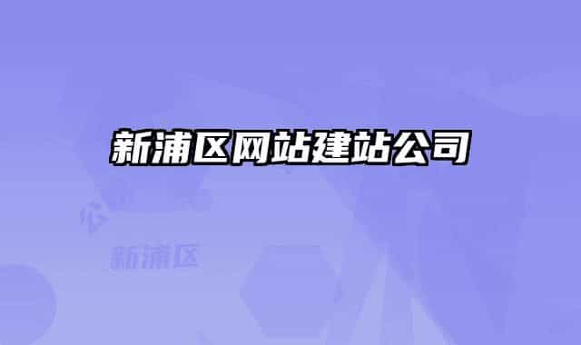 新浦区网站建站公司