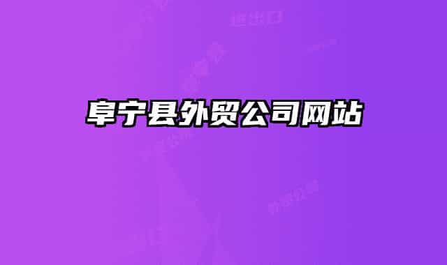 阜宁县外贸公司网站
