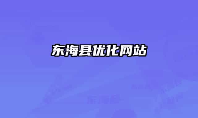 东海县优化网站