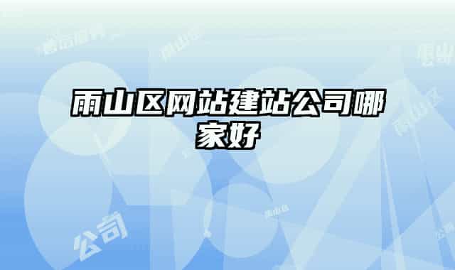 雨山区网站建站公司哪家好