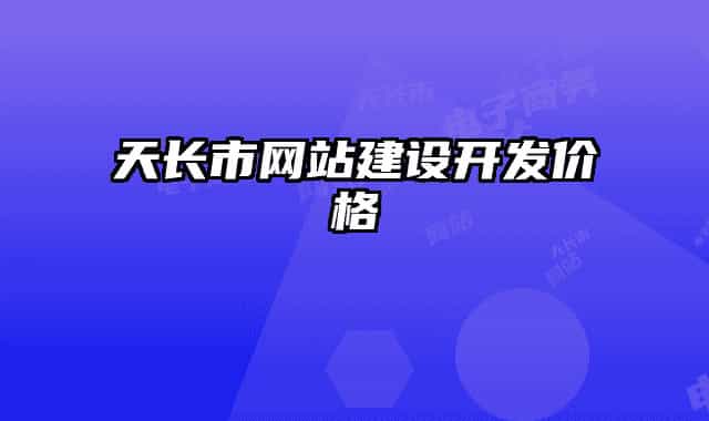 天长市网站建设开发价格