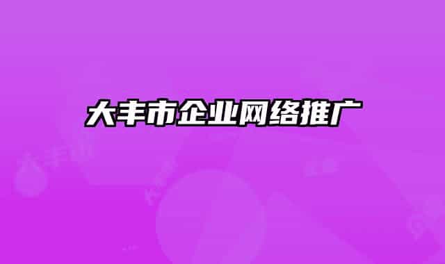 大丰市企业网络推广