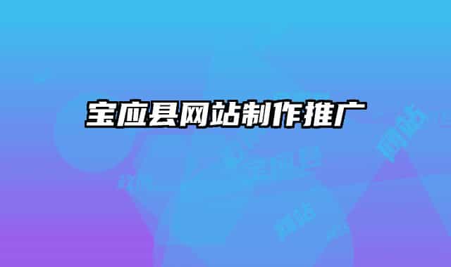 宝应县网站制作推广