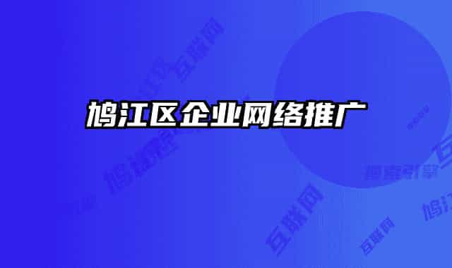 鸠江区企业网络推广
