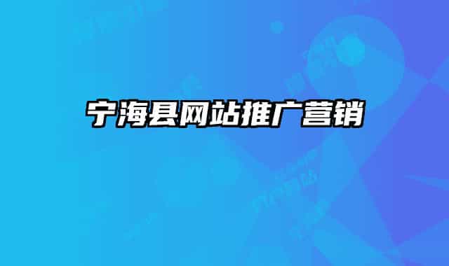 宁海县网站推广营销