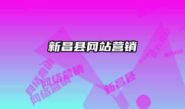 新昌县网站营销