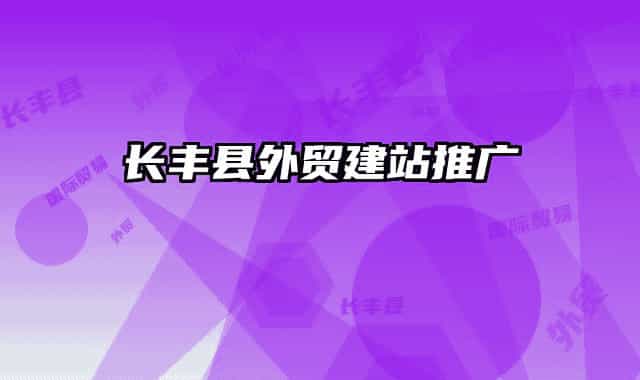 长丰县外贸建站推广