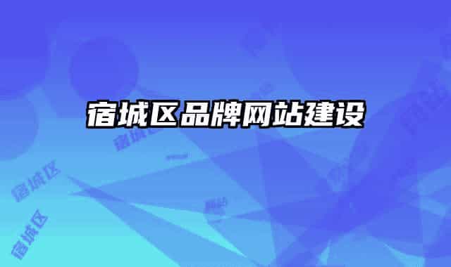 宿城区品牌网站建设