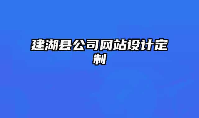 建湖县公司网站设计定制