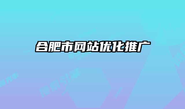 合肥市网站优化推广