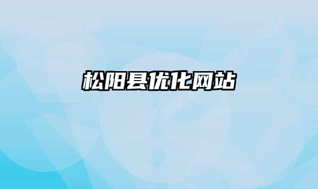 松阳县优化网站