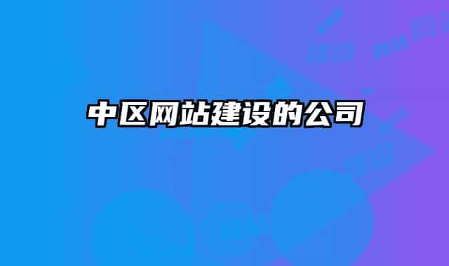中区网站建设的公司