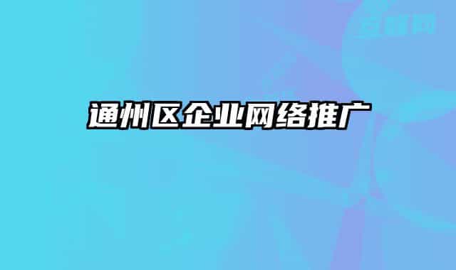 通州区企业网络推广