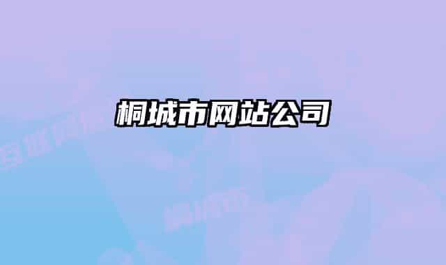 桐城市网站公司