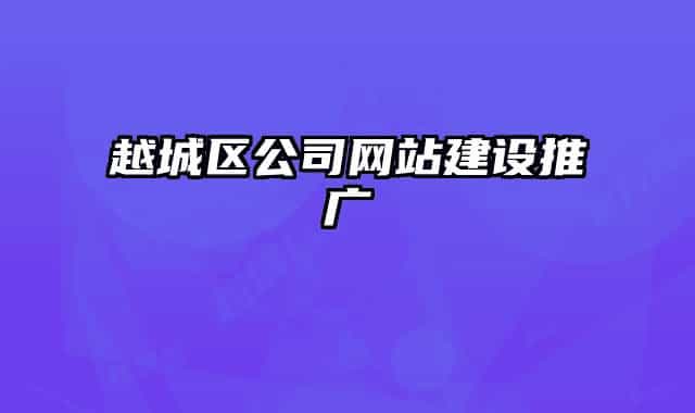 越城区公司网站建设推广
