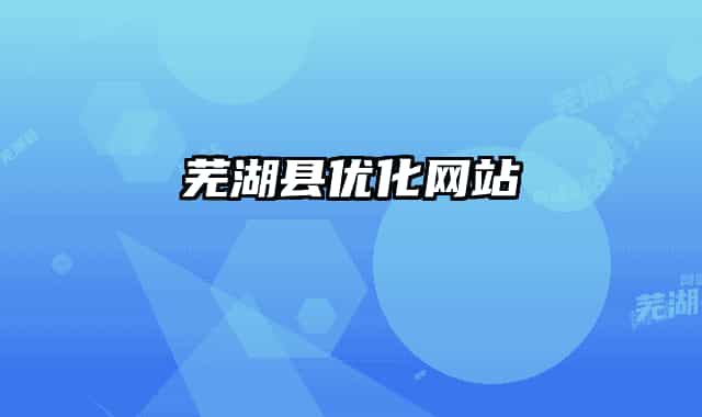 芜湖县优化网站
