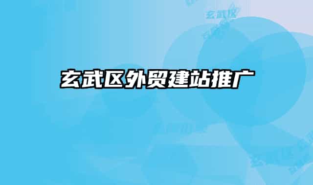 玄武区外贸建站推广