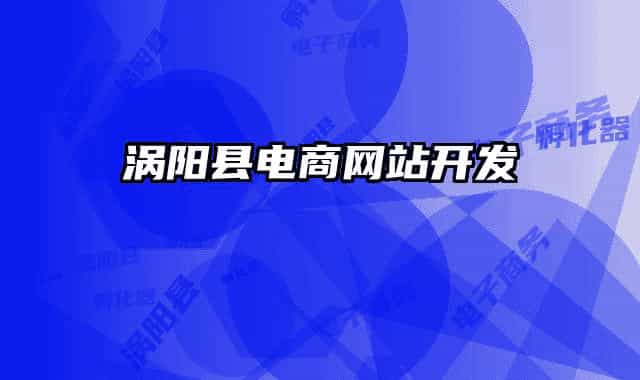 涡阳县电商网站开发