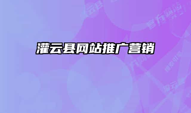灌云县网站推广营销