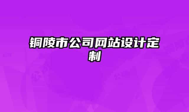 铜陵市公司网站设计定制
