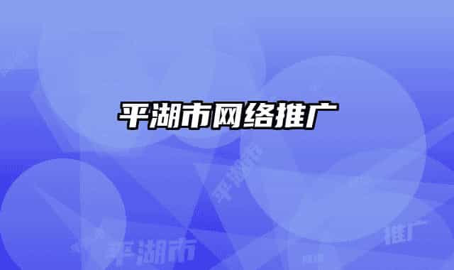 平湖市网络推广