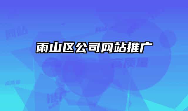 雨山区公司网站推广