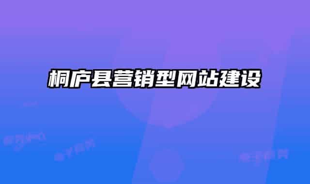 桐庐县营销型网站建设