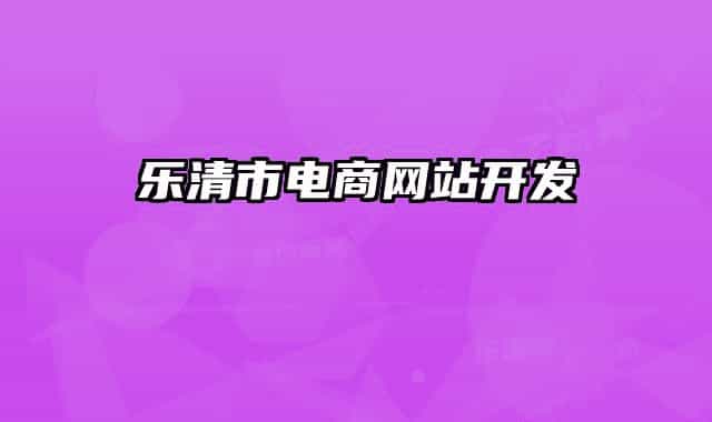 乐清市电商网站开发