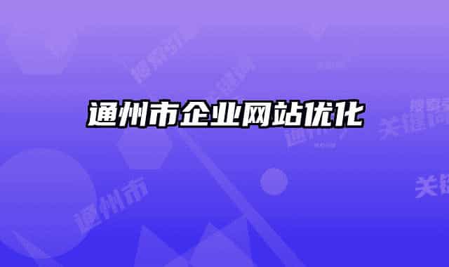 通州市企业网站优化