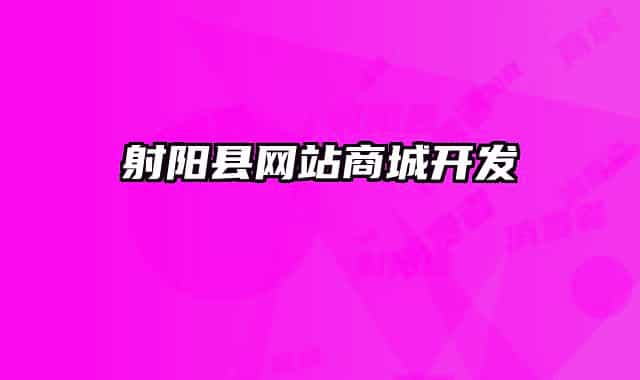 射阳县网站商城开发