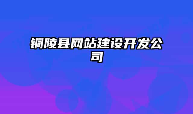 铜陵县网站建设开发公司